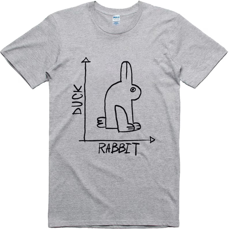 Funny Rabbit Duck Shirt, Novelty Graphic Cotton Tee gallery