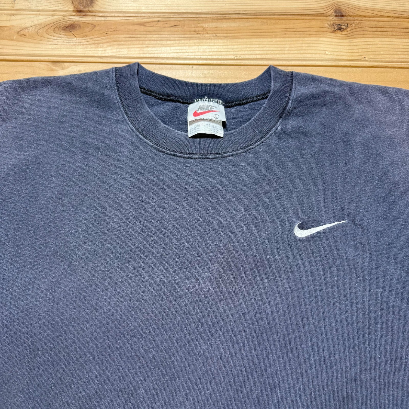 Vintage Y2K Nike Sportswear Mini Swoosh Embroidered Blank Muscle Shirt USA Large gallery