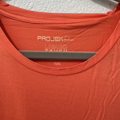 Projek Raw XL Liquid Touch Orange Fitness Shirt Sleeve Workout Shirt Unisex