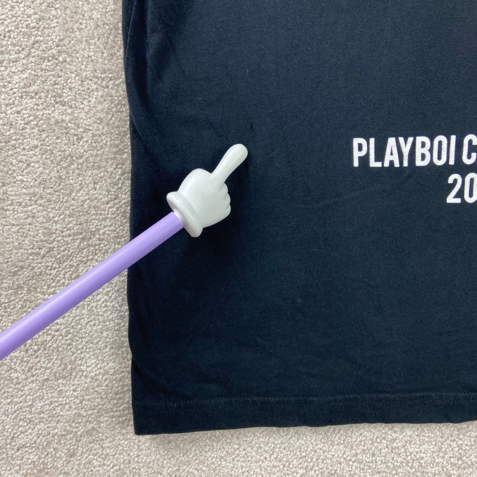 Playboi Carti Tour 2017 T-Shirt Men Large Black Skeleton Butterfly Graphic Tee gallery