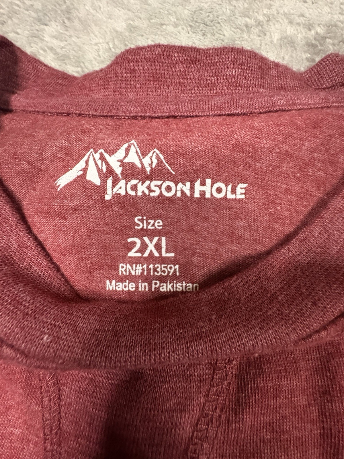 LOT OF 2 Jackson Hole Men's 2XL Blue & Red LS Crewneck Shirts SEE DESCRIPTION gallery