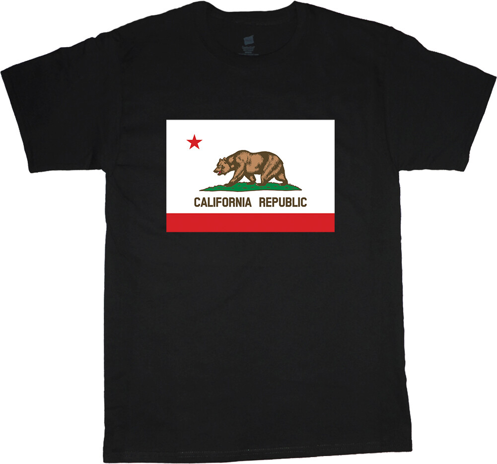 Big man shirt California flag decal tee mens plus size big and tall 5X 6X 7X 10X gallery