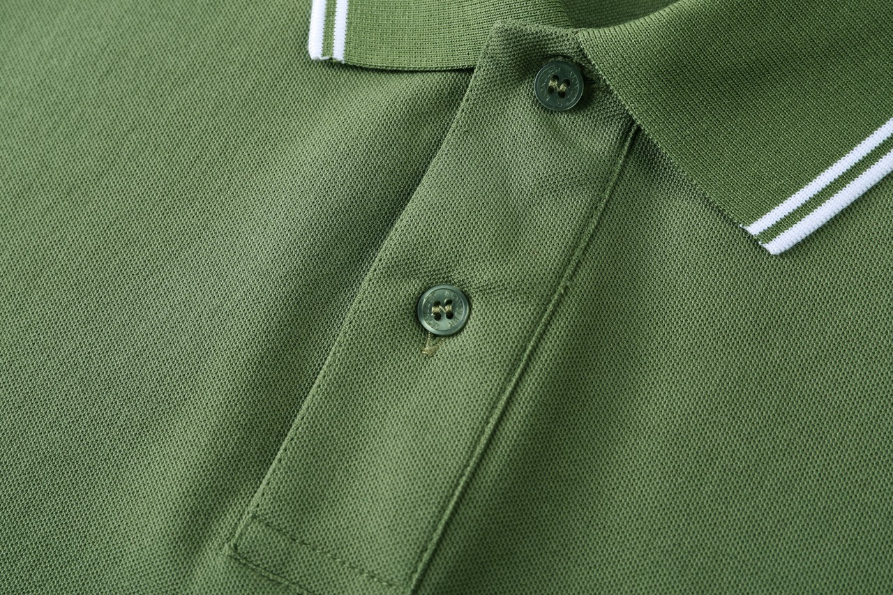 Moncler Green Men's Two-Tone Polo Shirt L gallery