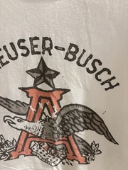 Licensed Anheuser-Busch t-shirt size large. Short sleeve. 60/40 cotton/poly. EUC
