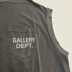Gallery Dept Augi Sleeveless Tee Vintage Black Mens Medium Pocket NWT