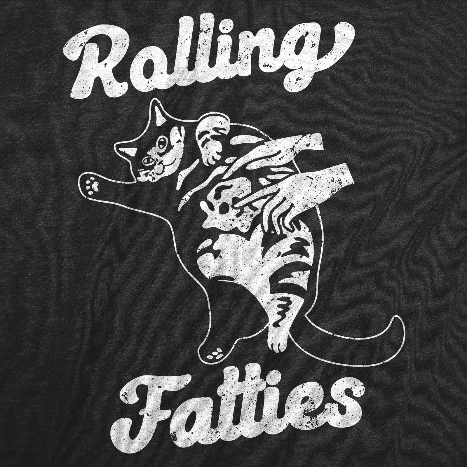 Mens Funny T Shirts Rolling Fatties Sarcastic Cat Graphic Novelty Tee For Men gallery