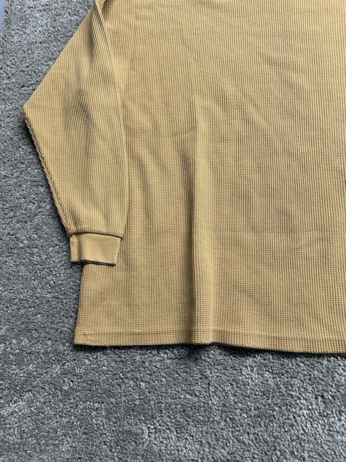Y2K 2000s RussoWear Heavy Duty Crewneck Thermal Long Sleeve Orange/Brown XXL 2XL gallery
