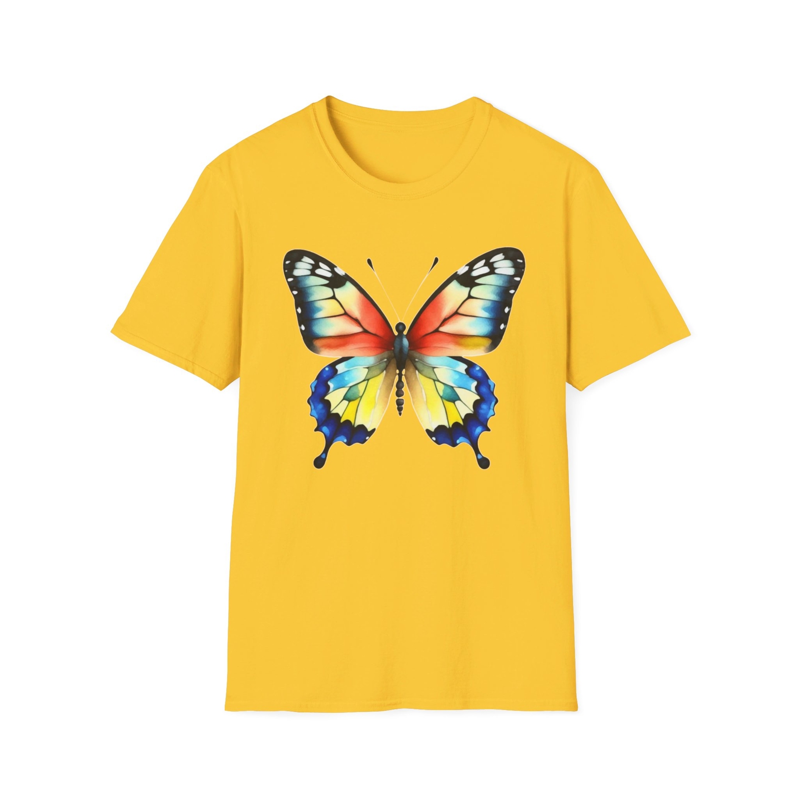 Watercolor Butterfly Unisex Soft-style T-Shirt SM MD LG XL 2XL 3XL gallery
