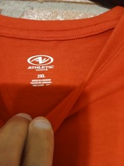 Athletic Works Men’s Orange Solid Crew Neck Short Sleeve T-Shirt 2XL