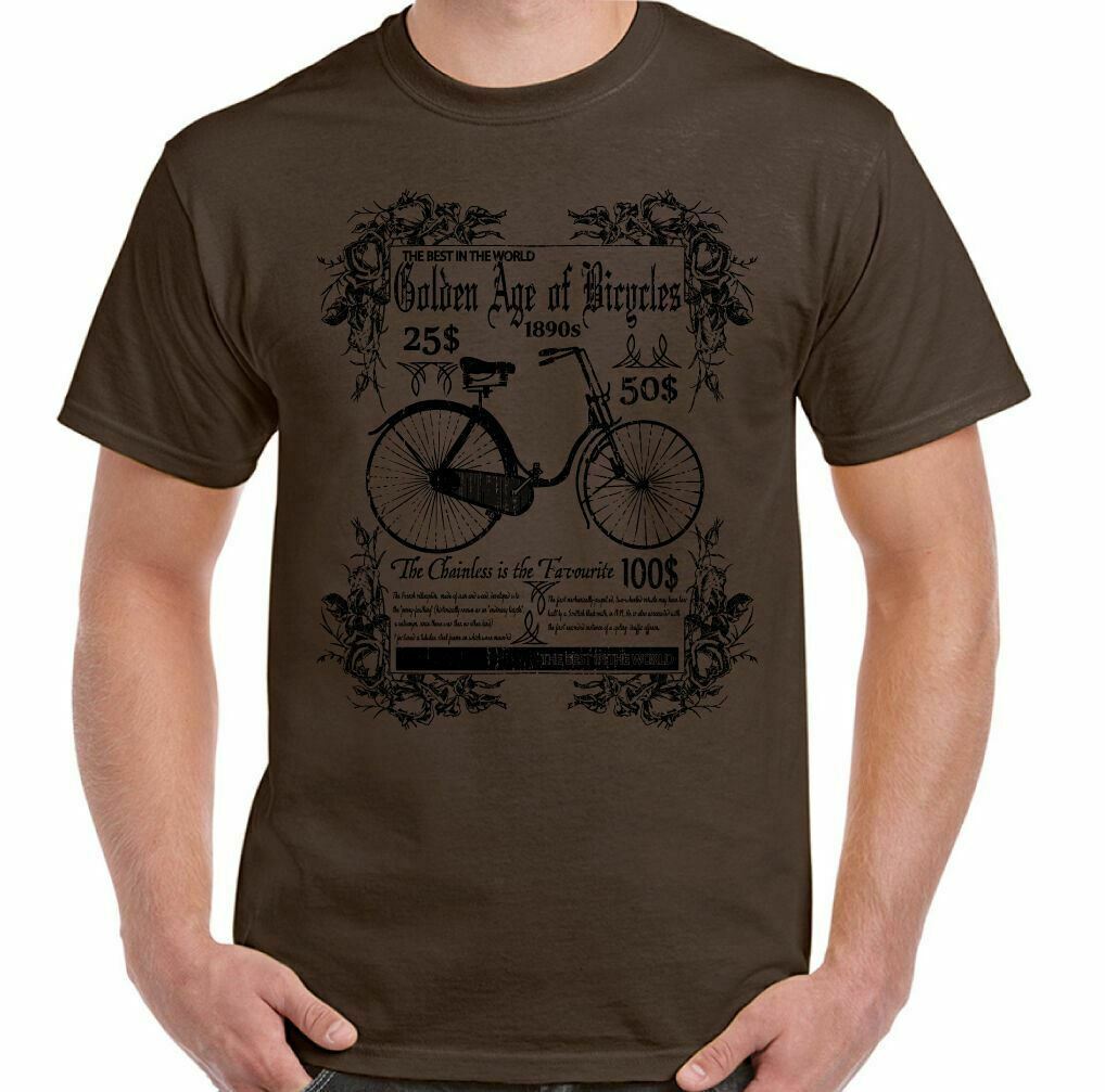 THE Golden Age Of Bicycles Mens Funny Cycling T-Shirt Bike Cycle MTB Road Racer gallery