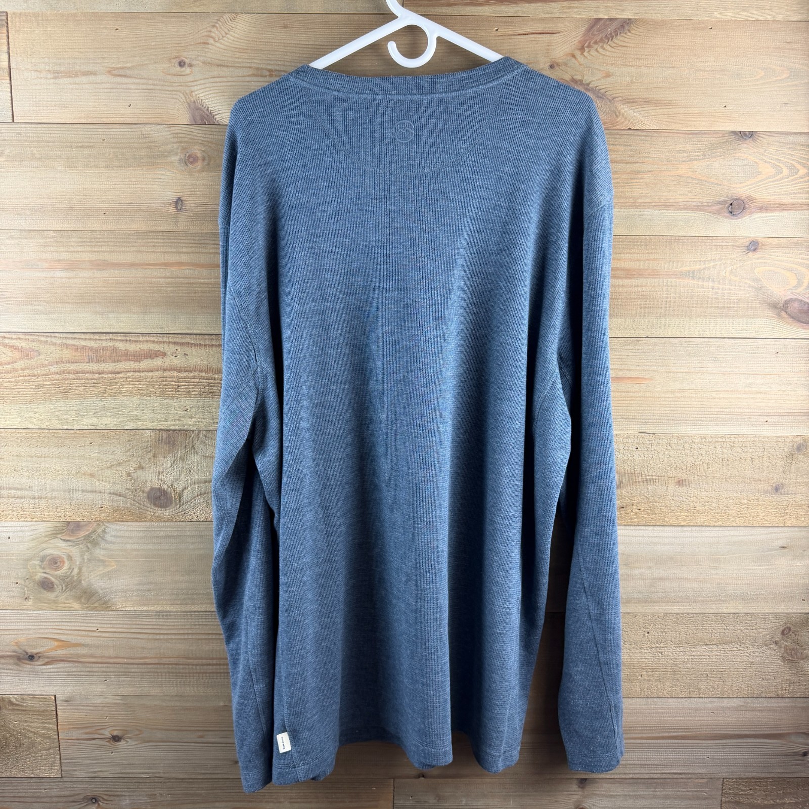 Magellan Mens Shirt Classic Fit Long Sleeve Waffle Knit Layer Outdoor Blue 3XL gallery