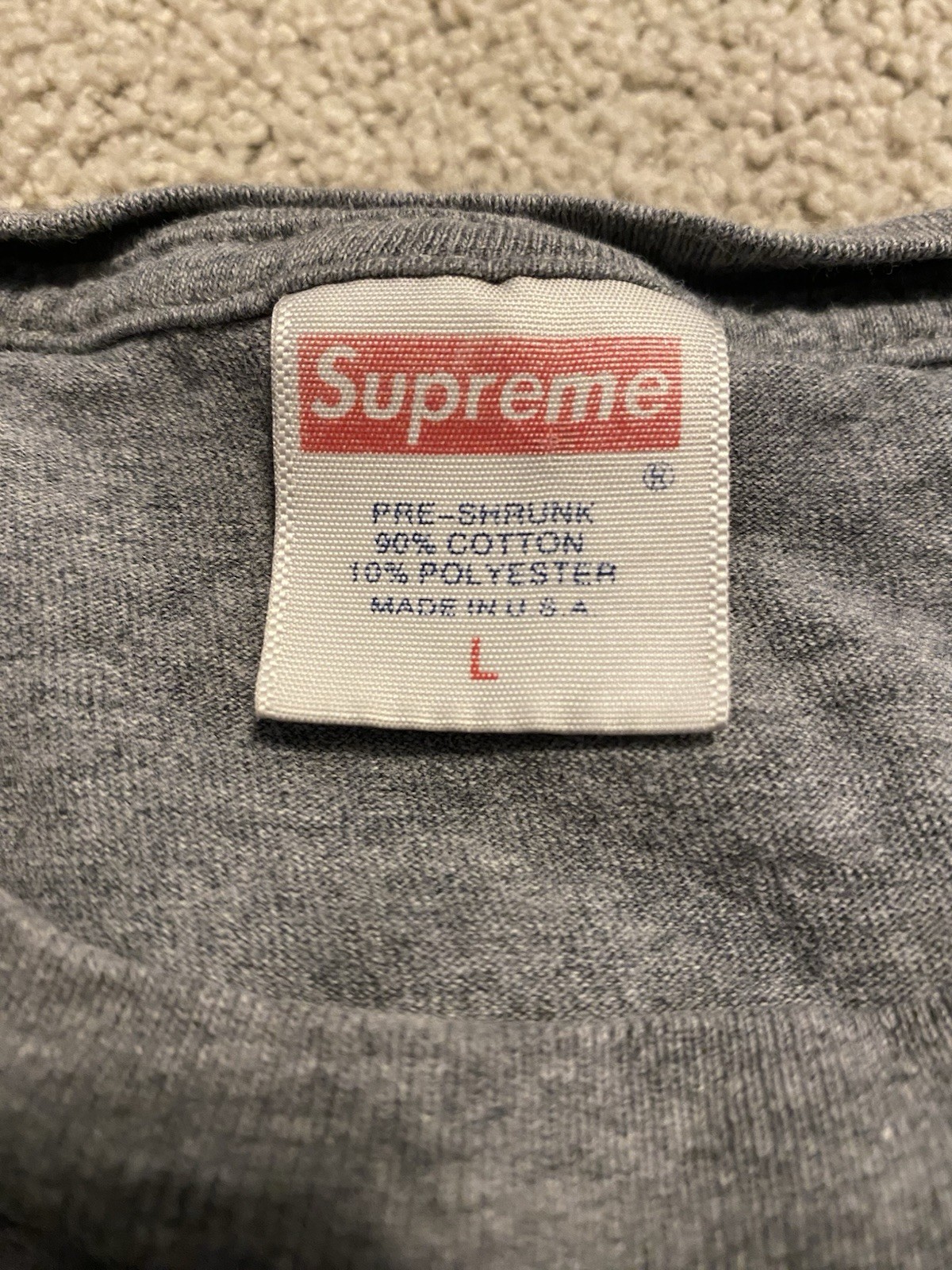 Supreme 20th Anniversary Box Logo Tee Heather Grey Men’s Small EXCELLENT CONDITI gallery