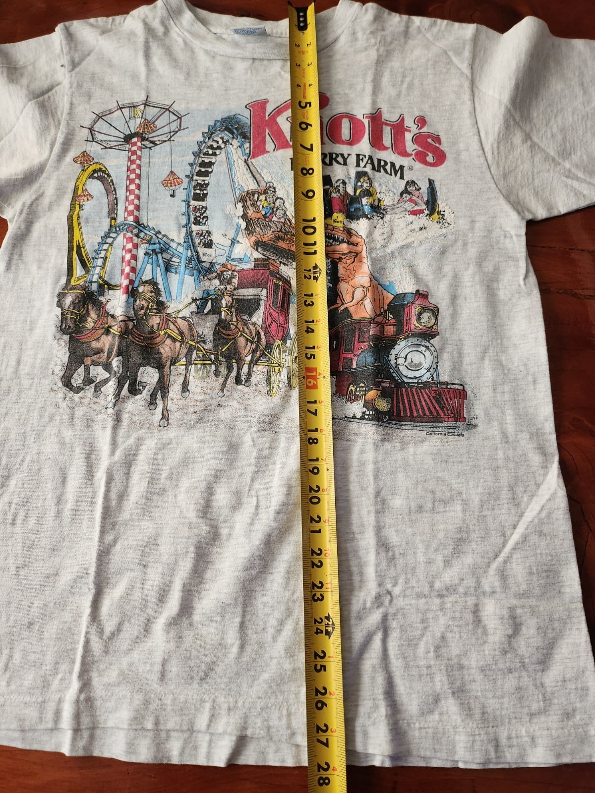Vtg Knott's Berry Farm Graphic T-Shirt Amusement Park California Alore USA Sz L gallery