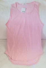 EPTM.Solid Color Long Length Curved Hem Tank Top – Pink -Size Small Set of Two