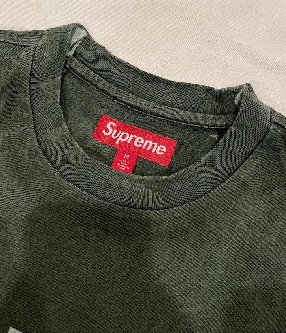 SUPREME T-Shirt OVERPRINT BOX LOGO S/S Top SS24 Green MEDIUM 100% COTTON gallery