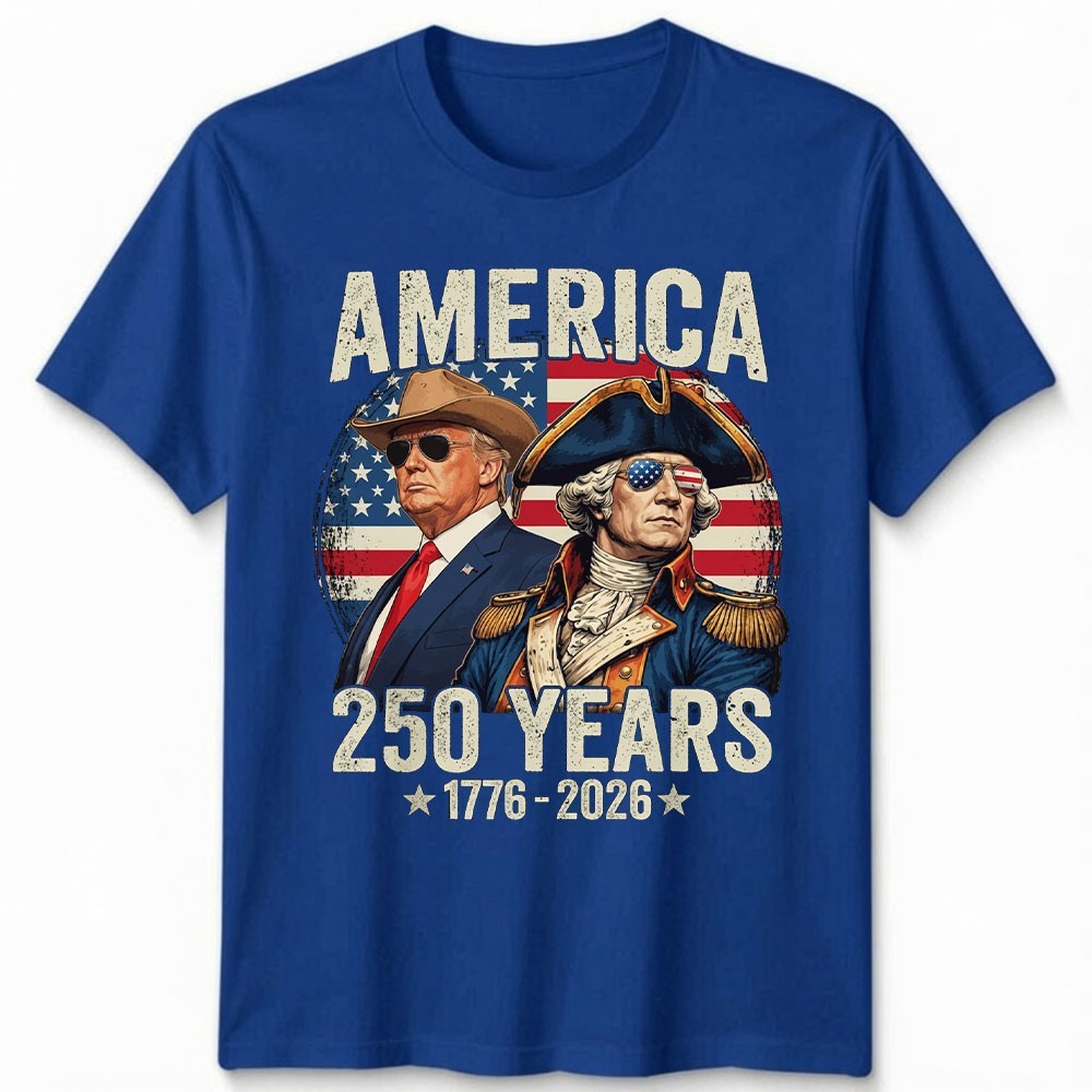 250th Anniversary 250 Years America Funny Trump Washington Unisex T-Shirt gallery