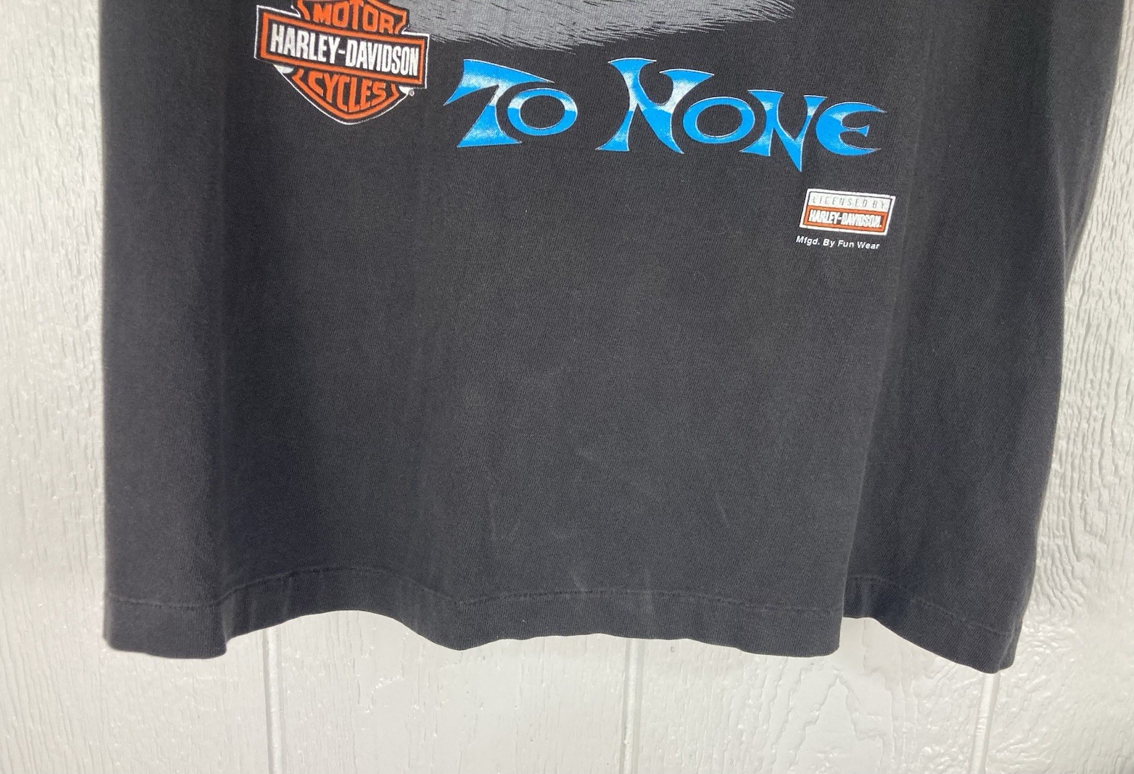 Vtg Harley Davidson Motorcycle T Shirt Single Stitch Eagle Second to None Large gallery
