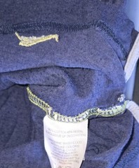 TOMMY BAHAMA blue Heather Lime Green Logo Trim V-neck Cotton Blend T-shirt. XL