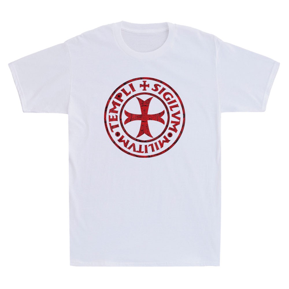 Knights Templar T-Shirt Seal Of The Temple Cross Medieval Crusader Men’s T-shirt