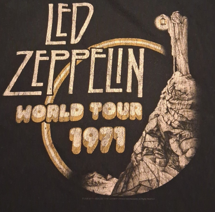 2006 Vtg XL The Core Led Zeppelin World Tour 1971 Graphic Band T Shirt gallery