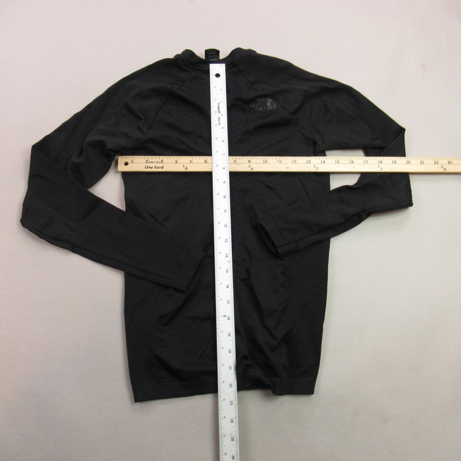 North Face Shirt Mens Small Long Sleeve Crew Neck Black Casual Pullover gallery