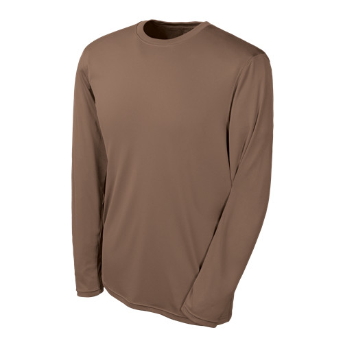 Champion Tactical TAC26 Men's Long Sleeve Double Dry T-Shirt, Army Brown, Small gallery