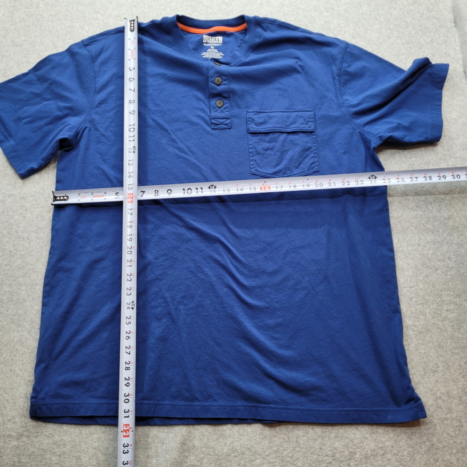 Duluth Trading Men's XL Blue 1/4 Buttons T-Shirt gallery