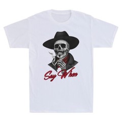 Say When Doc Holiday Skull Skeleton Waiting To Death Vintage Men’s T-Shirt Black