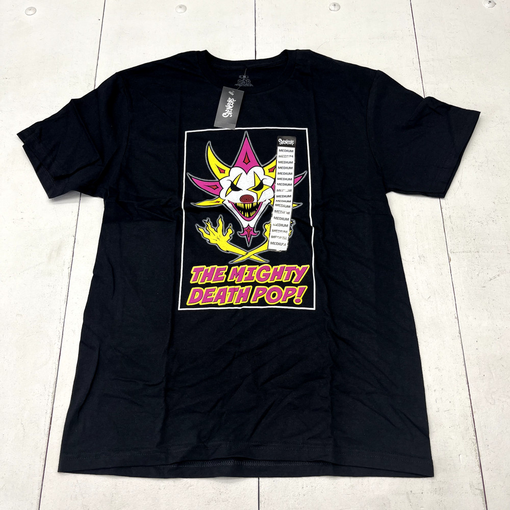 Pop Threads Black “The Mighty Death” Graphic Tee Adult Size Medium Spencers