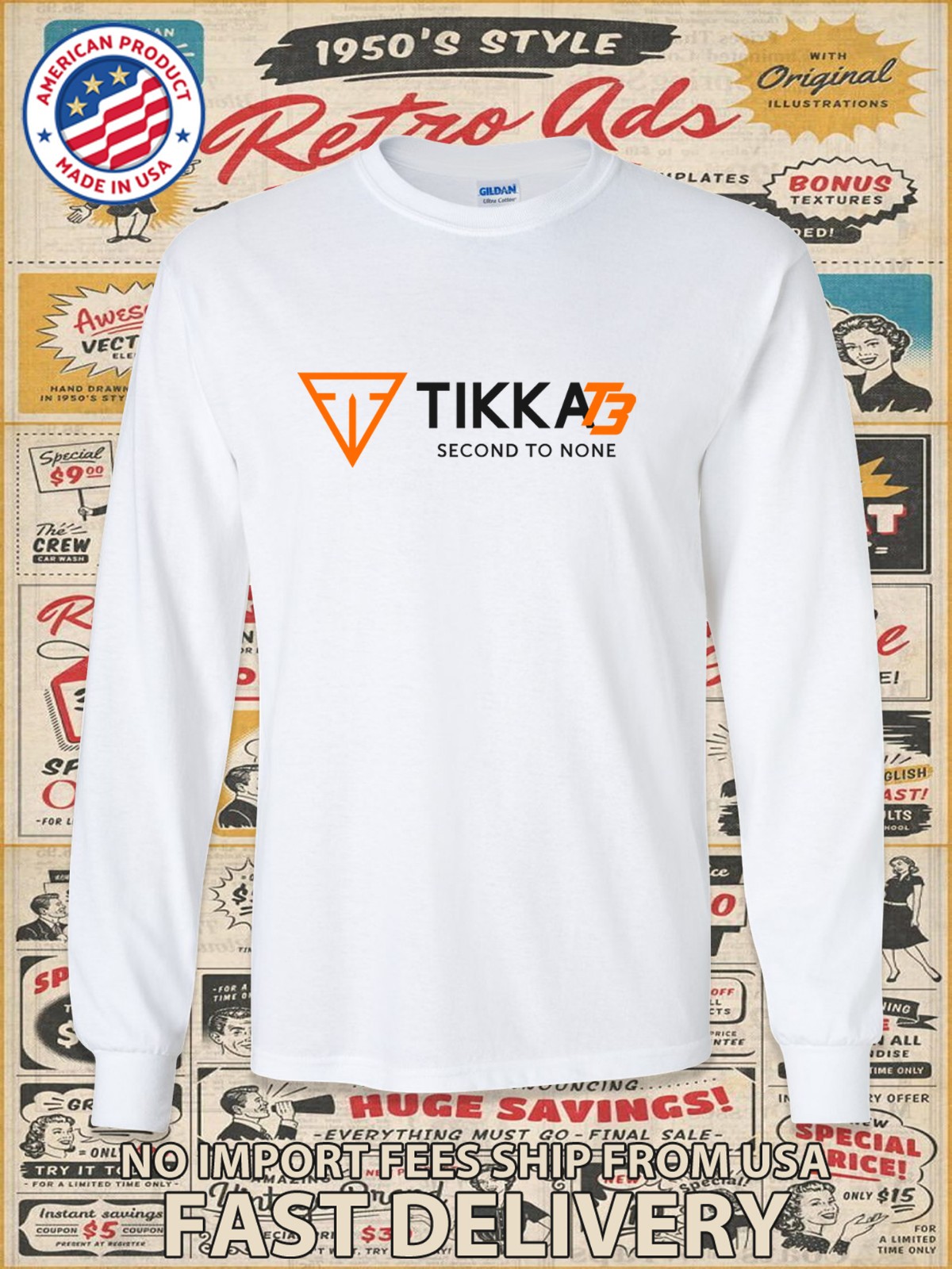 New Tikka Sako Rifles T3X Logo Men's Long Slevee T-Shirt American T-Shirt gallery