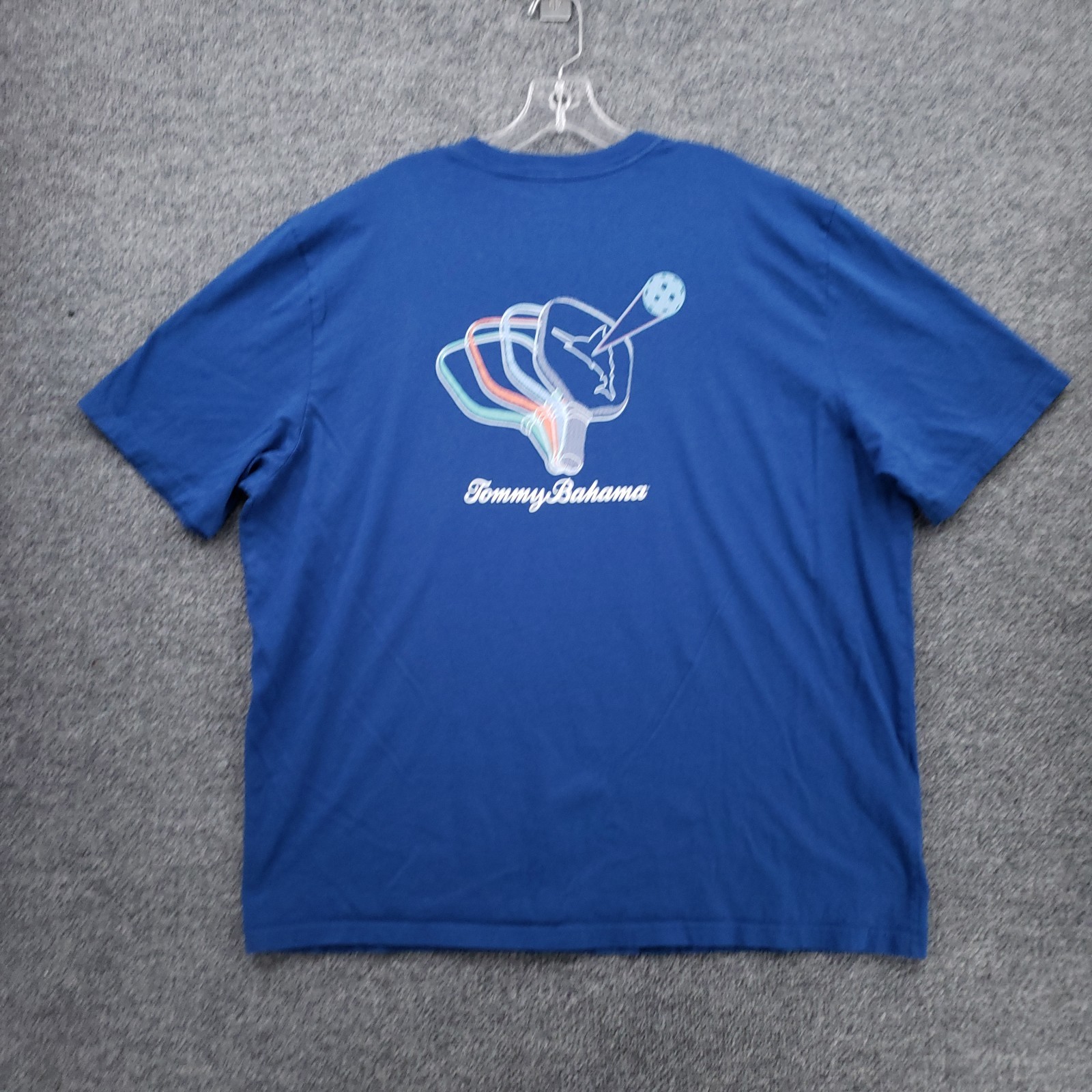 Tommy Bahama T Shirt Men 2XL XXL Blue Short Sleeve Pickleball Marlin Pullover gallery