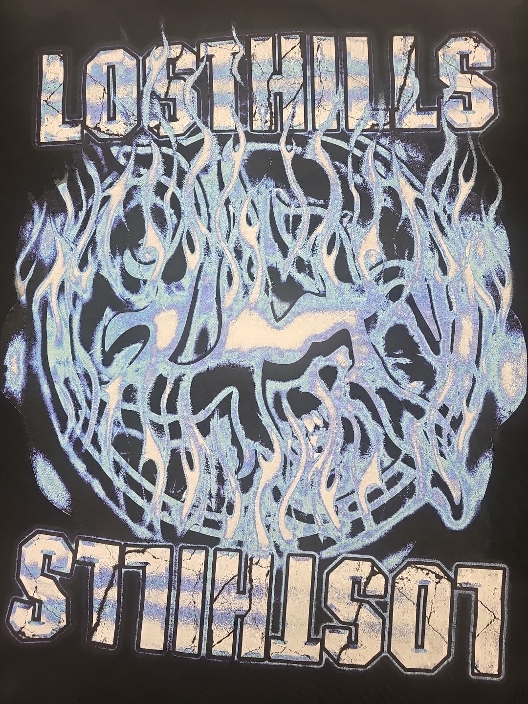 LOST HILLS LOGO FRONT AND MIRROR STYLE LGO BACK BLACK MEN'S LG (OS) FIRE 🔥 🔥 gallery