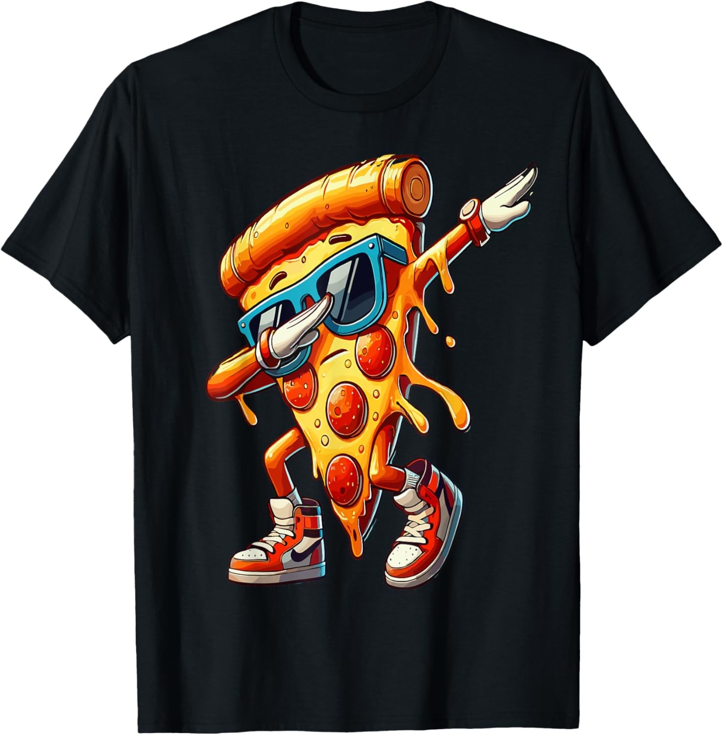 Dabbing Pizza Slice Fun Graphic Tee for Food Lovers T-Shirt gallery
