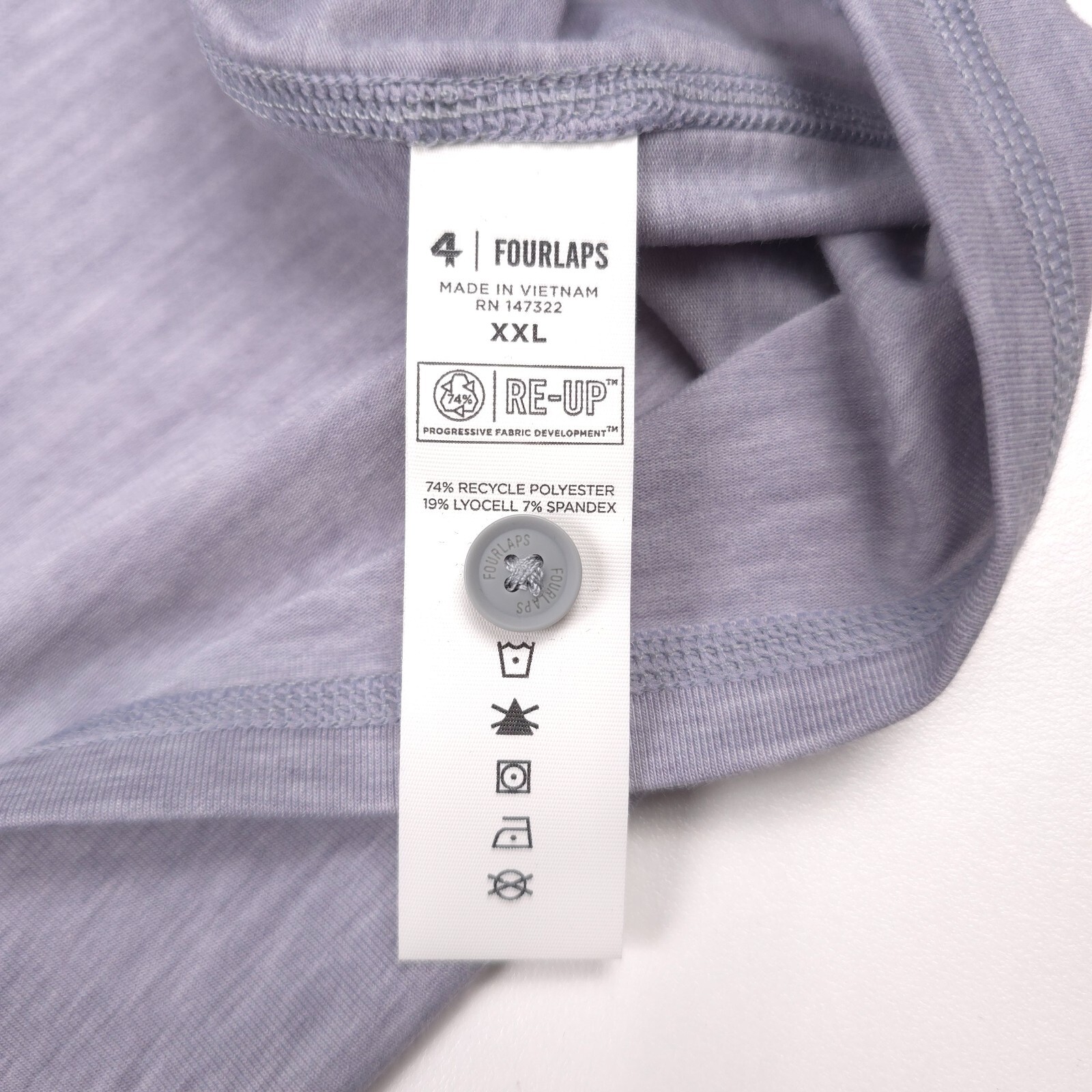 Fourlaps Long Sleeve Gray Heather Radius Henley Shirt Mens Size 2XL gallery