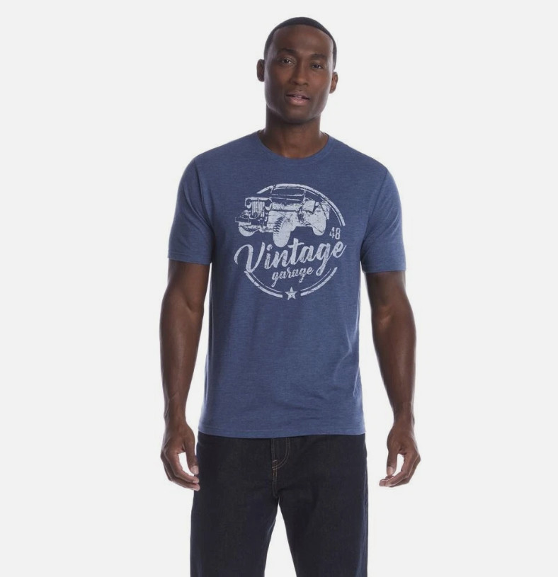 Weatherproof Vintage Men’s Graphic Crew Neck Short Sleeve Tee, small