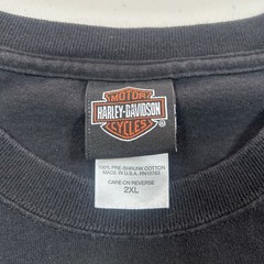 Vintage 2009 Harley Davidson Skeleton Bones Long Sleeve Shirt Size 2XL Grail y2k