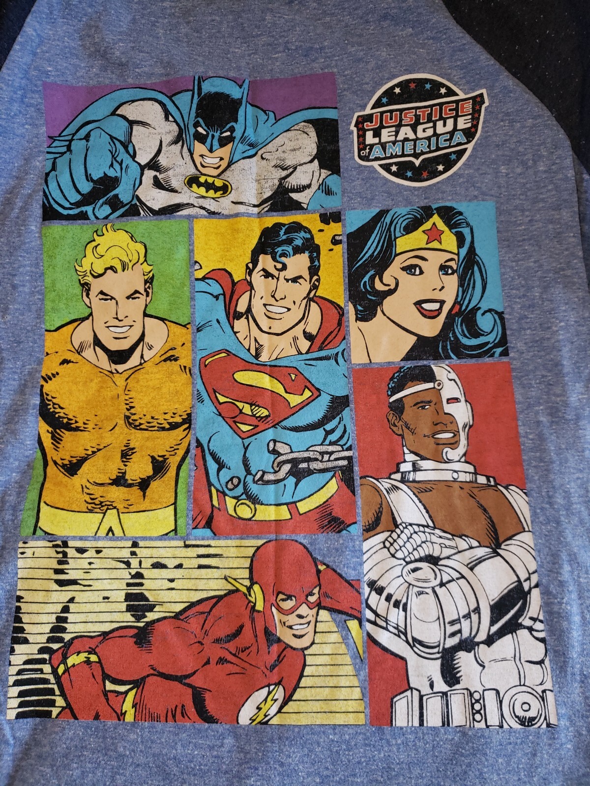 DC Comics Justice League America T-shirt Batman Superman Wonder Woman Adult M