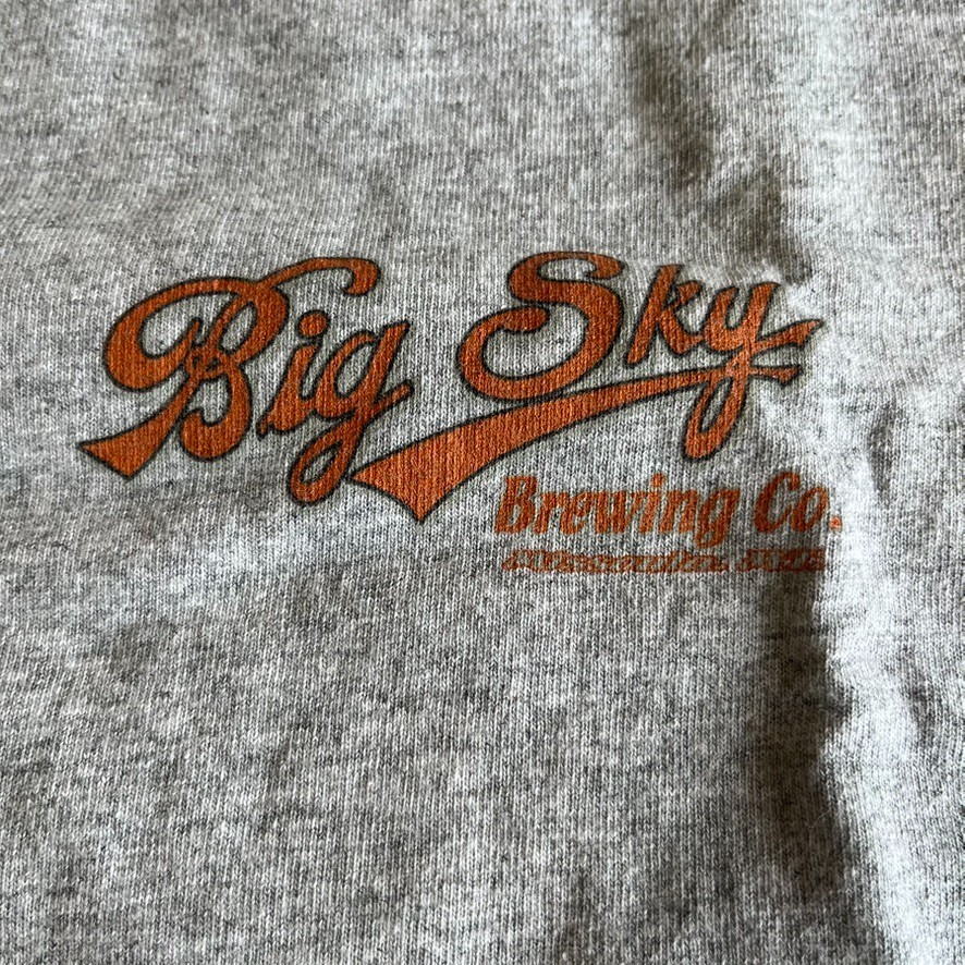 New Mens XL Big Sky Brewing Co Moose Drool Graphic T Shirt Double Sided Missoula gallery