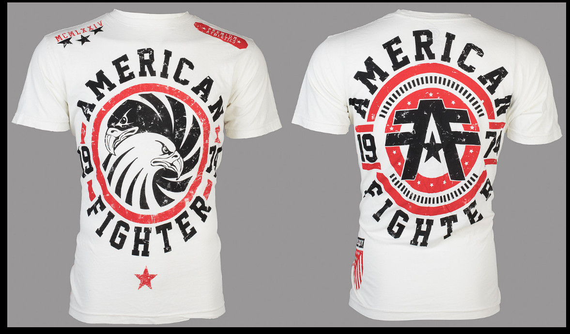 AMERICAN FIGHTER Vintage White BRADLEY Athletic Graphic T-shirt NWT gallery