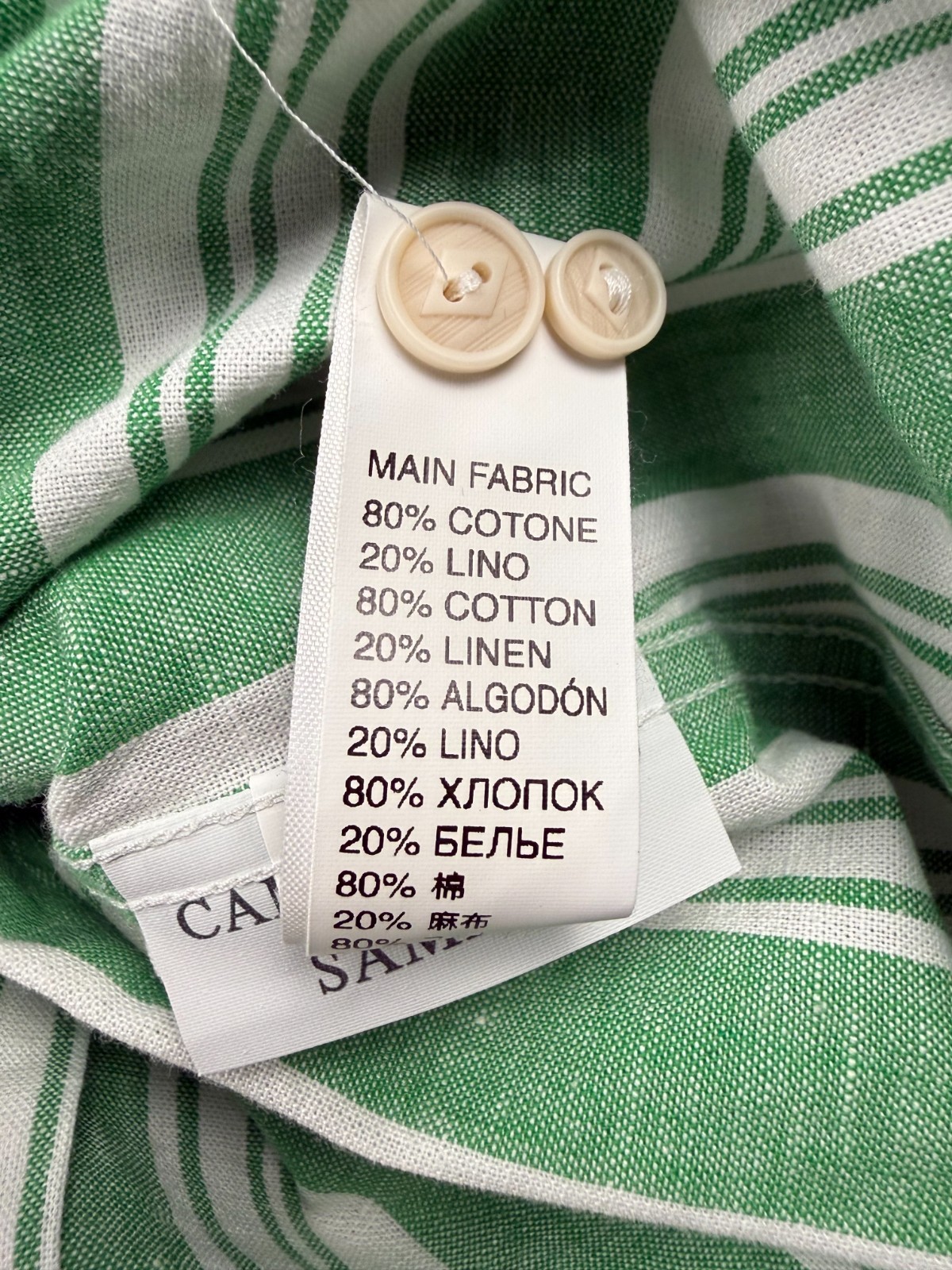 MC2 SAINT BARTH COTTON/LINEN LONG SLEEVE BUTTON DOWN SHIRT MADE IN MILANO/ITALY gallery