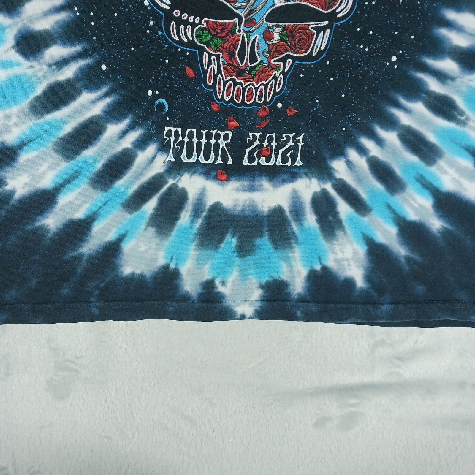 Grateful Dead & Company Liquid Blue 2021 Tour T Shirt Blue Tie Dye Size Medium gallery