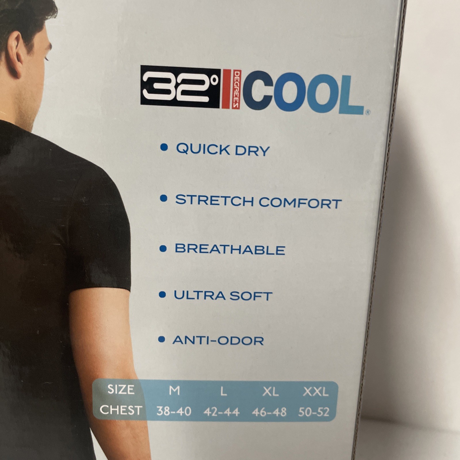 32 Degrees Cool Men's 3 Pack Short Sleeve Crew Neck Tee T-Shirt BLACK MEDIUM Dry gallery