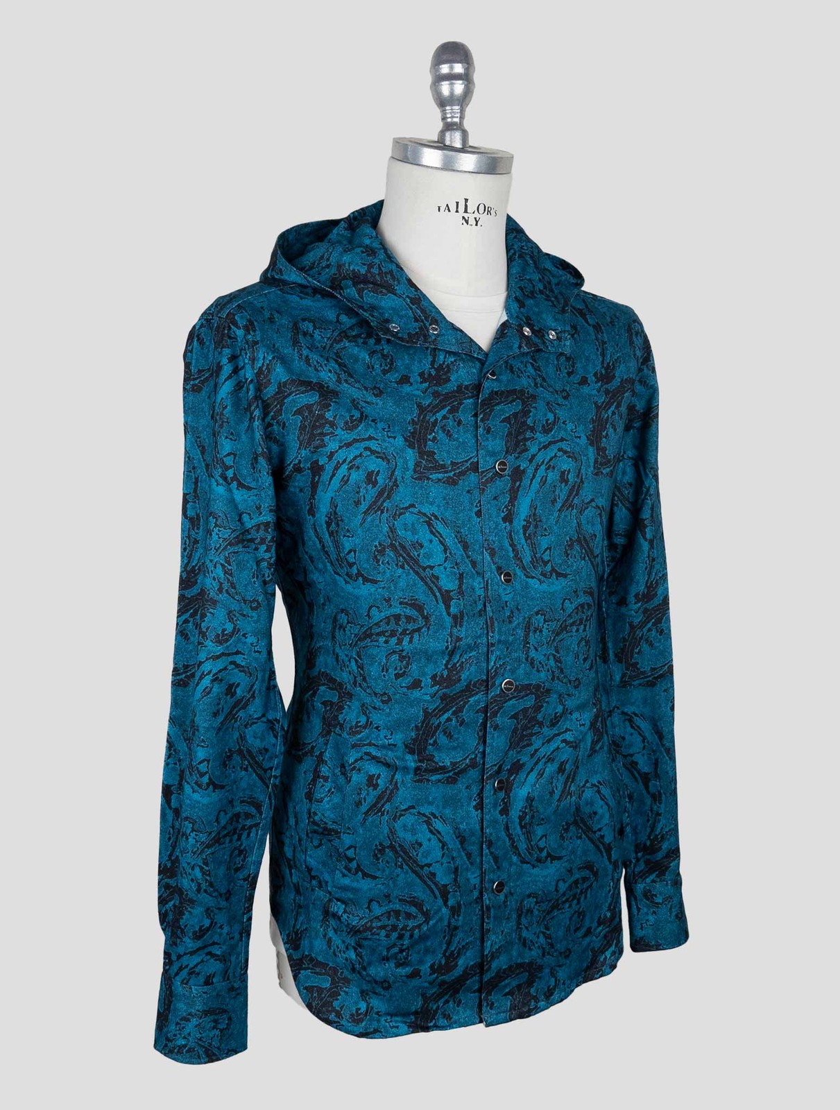 NEW KITON BLUE COTTON SHIRT MARIANO EU 56 - US 46 - 2XL KME47 gallery