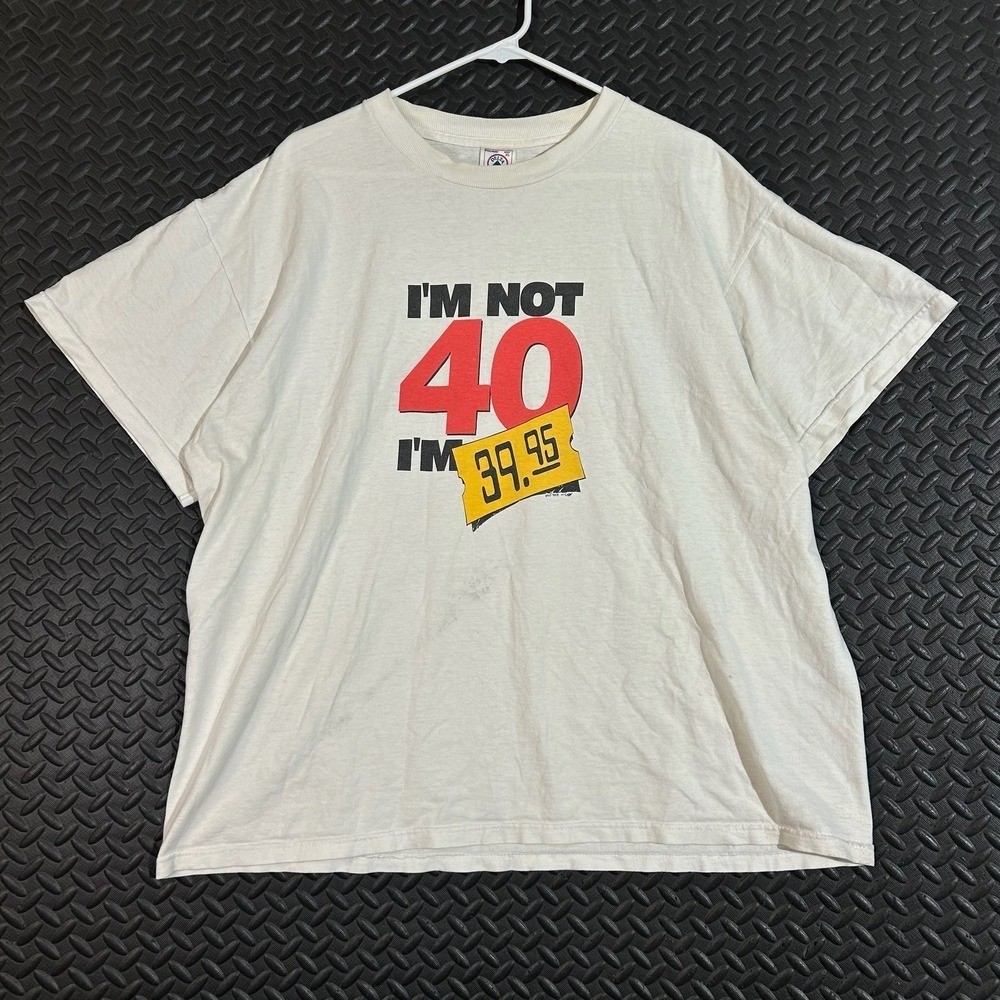 Vintage Delta Pro Weight Mens XL 100 Cotton Graphic T Shirt Im Not 40 Im 39.95
