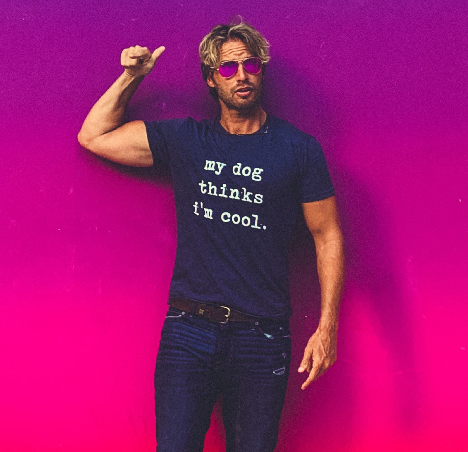 Mens My Dog Thinks Im Cool T shirt Funny Sarcastic Humor Novelty Puppy Tee gallery