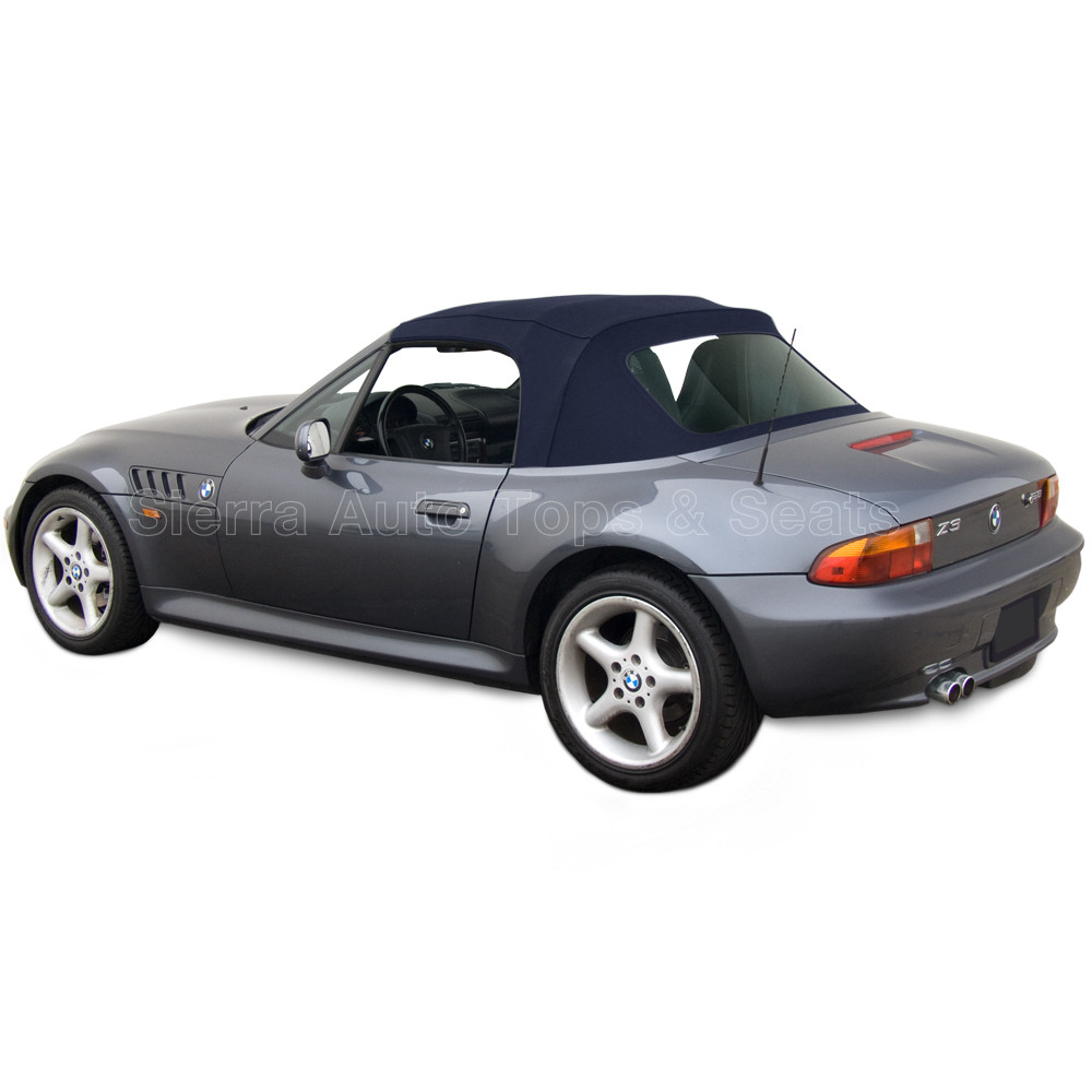 BMW E37 Z3 Convertible Top in Blue Stayfast Cloth with Plastic Window