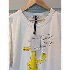 NWT WHOLE x Daniel Johnston Duck You Graphic T Shirt Men’s White Size L