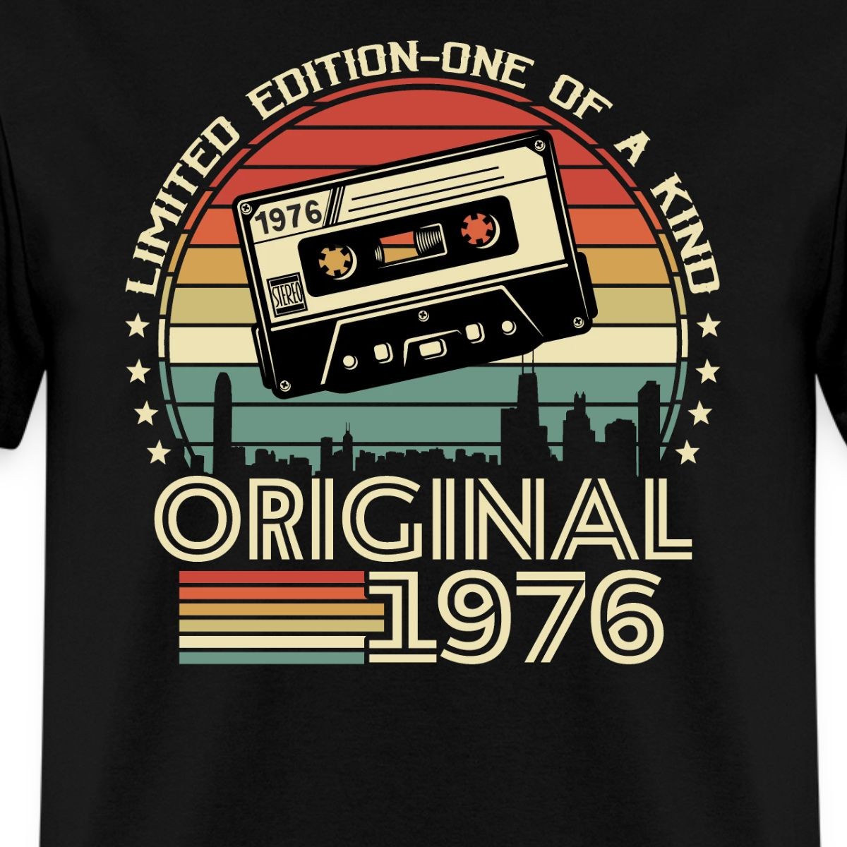 Original 1976 With Retro Cassette 50th Birthday Men's T-Shirt gallery