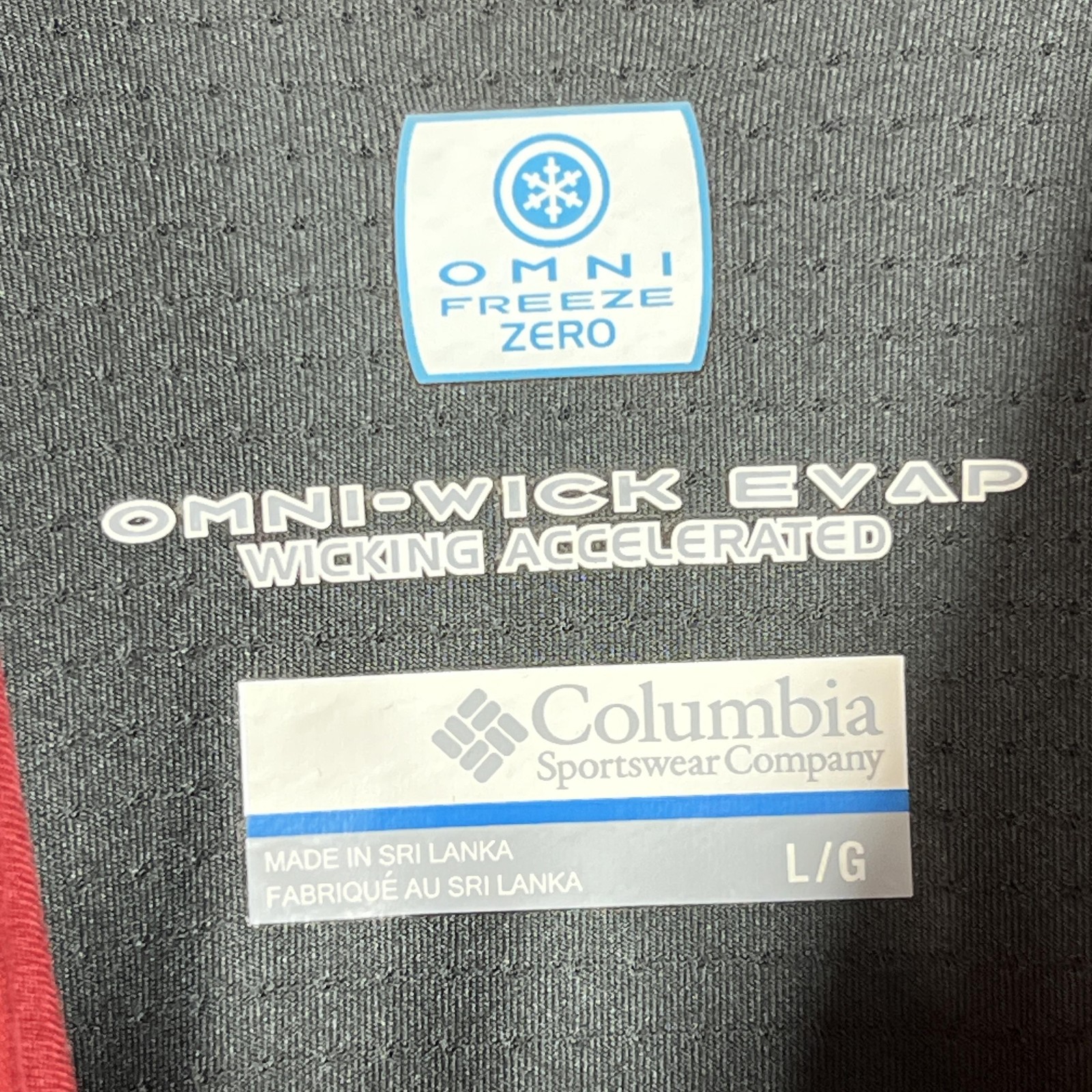 Columbia Sweatshirt Mens L Red 1/4 Zip Omni-Freeze Lightweight Pullover gallery