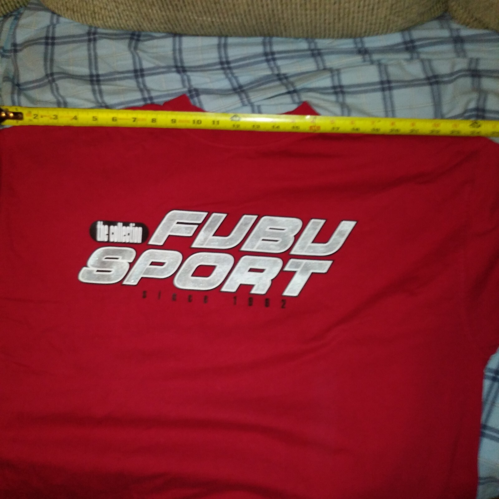 Fubu Old School Mens Hvy T Shirt Size XL See Measurement (Big) Sport Col. Red gallery